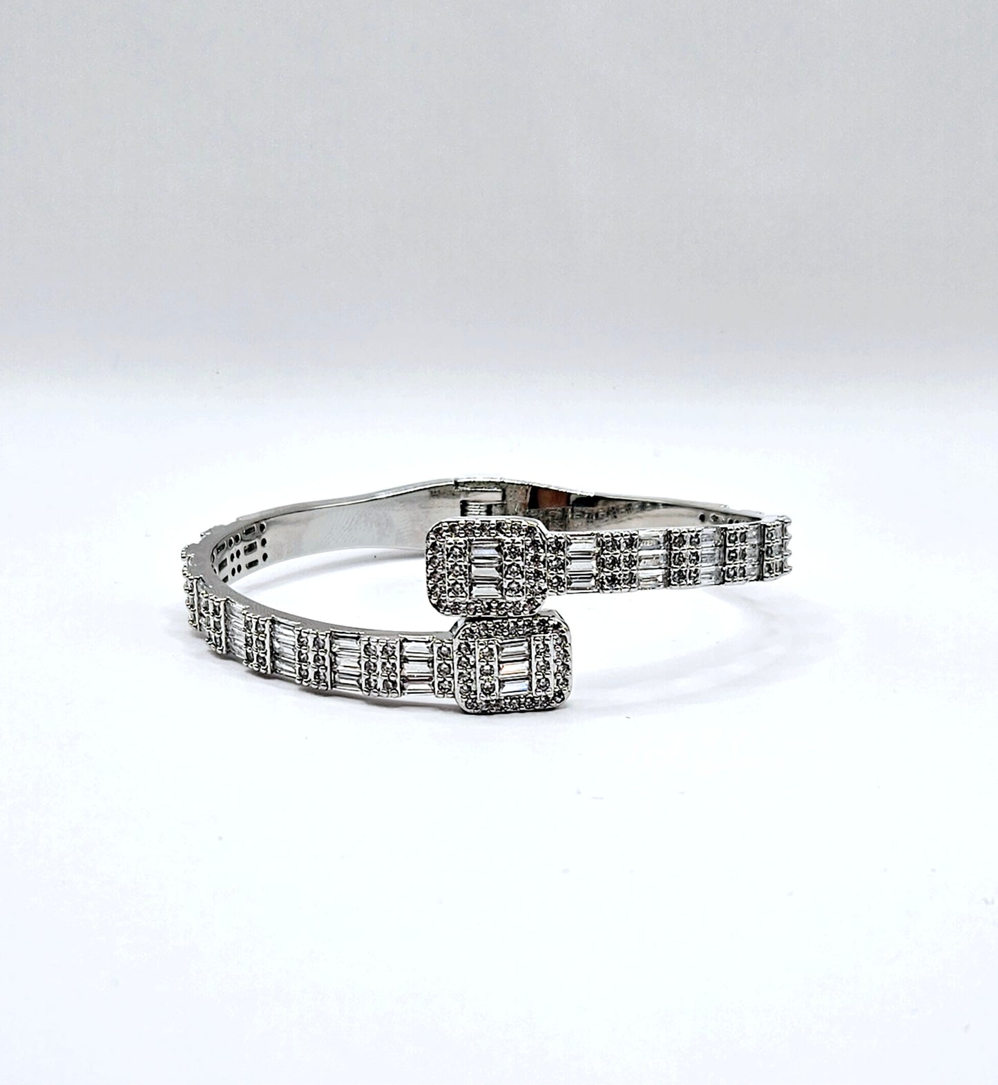 Baguette Bangle Sterling Gold