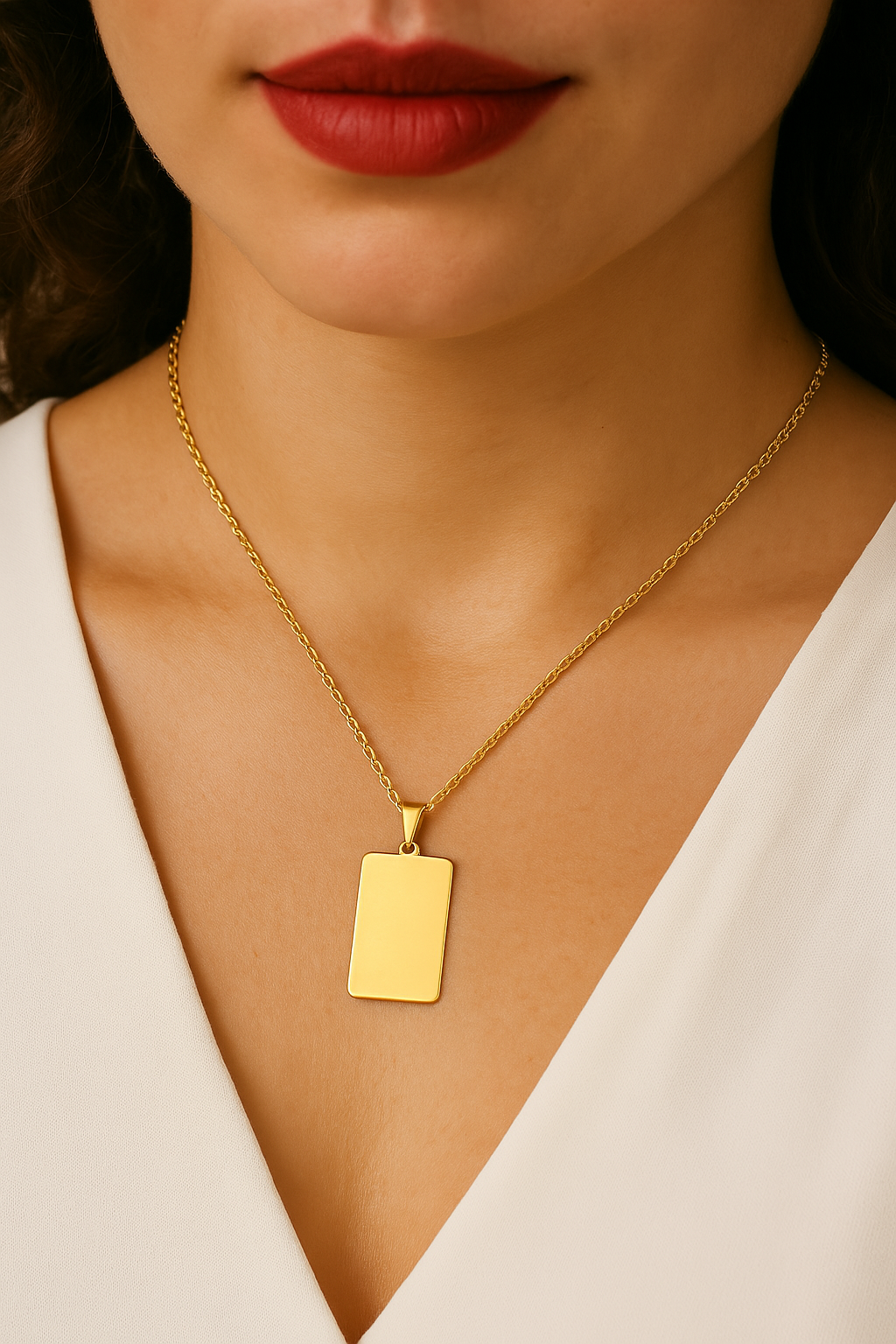 Pendant Disc Necklace