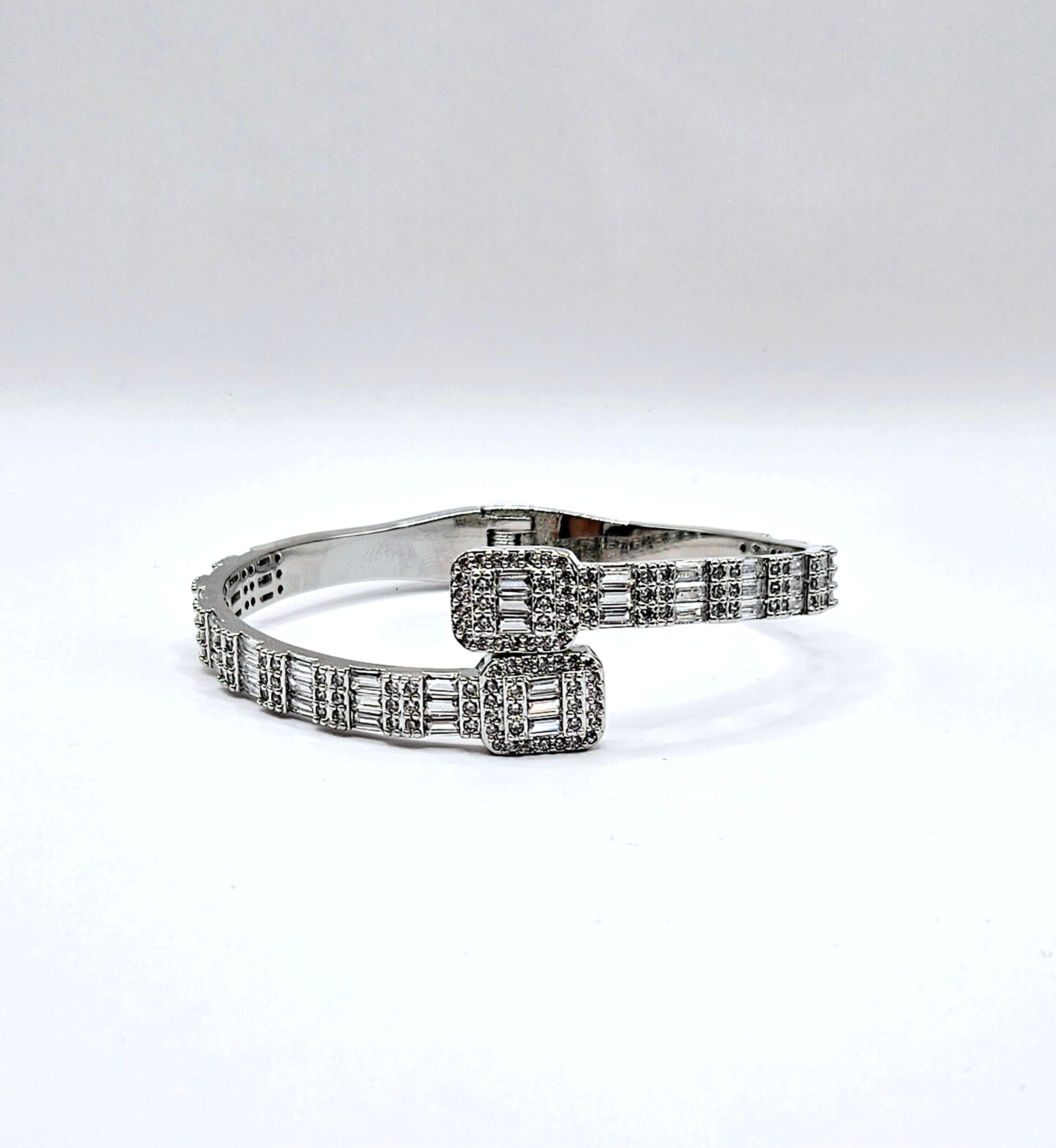 Baguette Bangle Sterling Gold