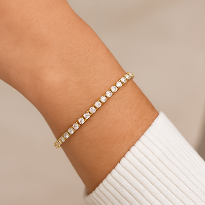 Tennis Bracelet Gold Ice 3mm