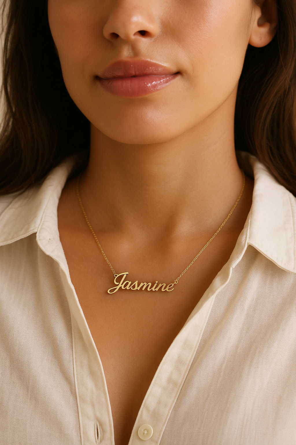 Personalised Paris Gold Name Necklace