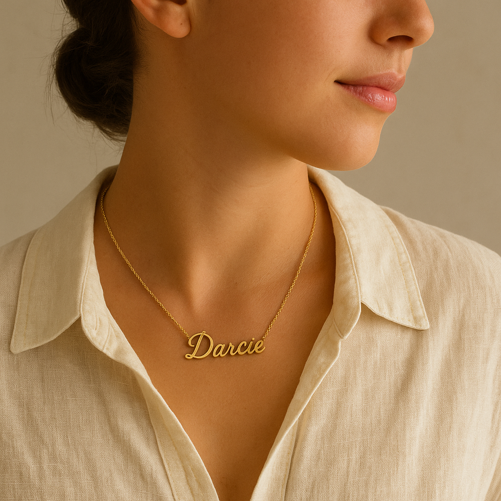 Personalised Alex Gold Name Necklace