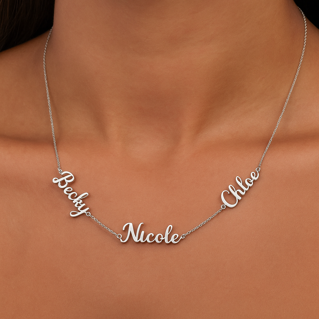 Personalised Triple Name Necklace