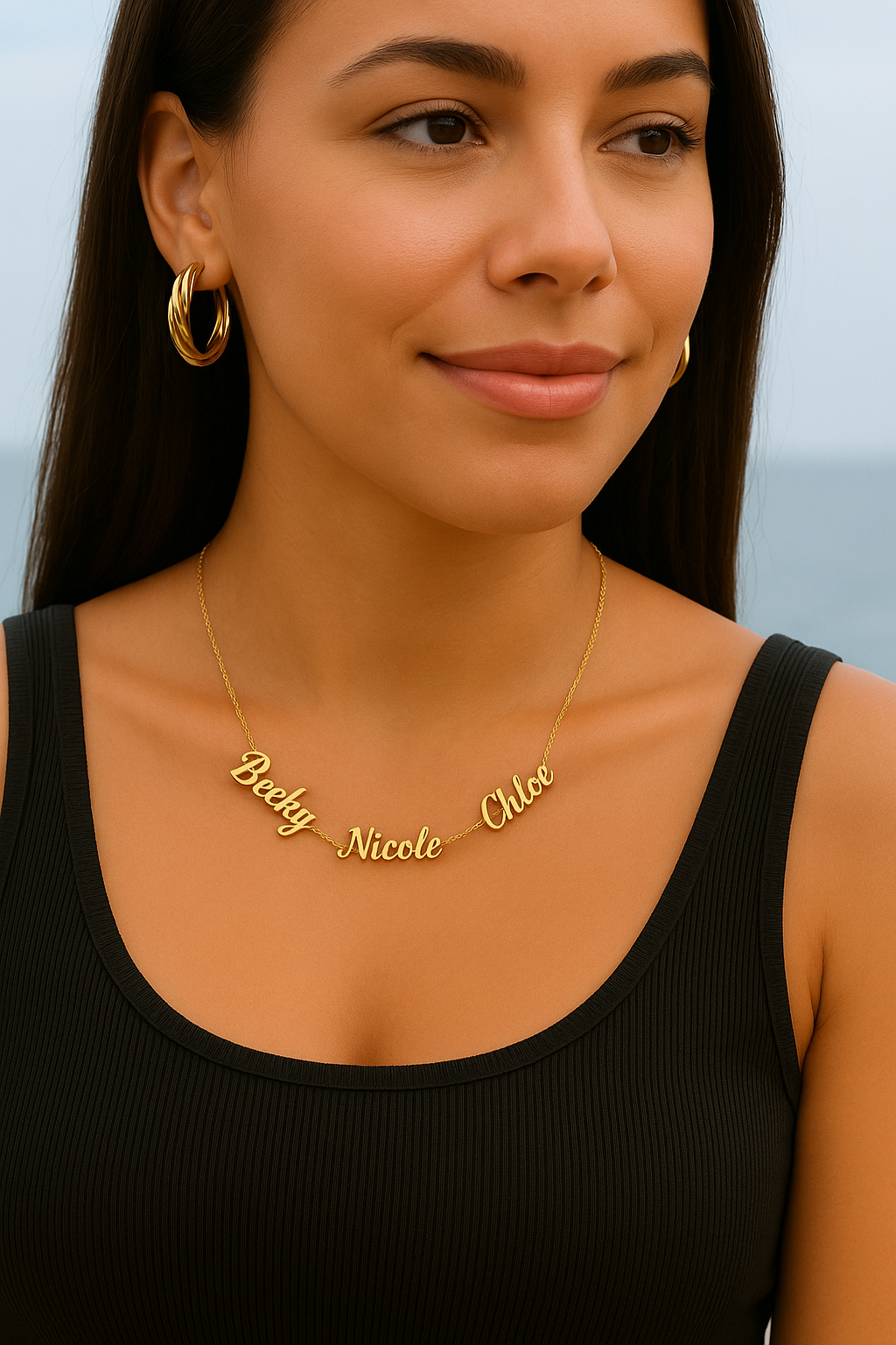 Personalised Triple Name Necklace