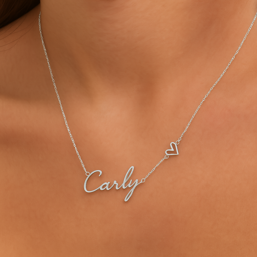 Personalised Name & Heart Necklace