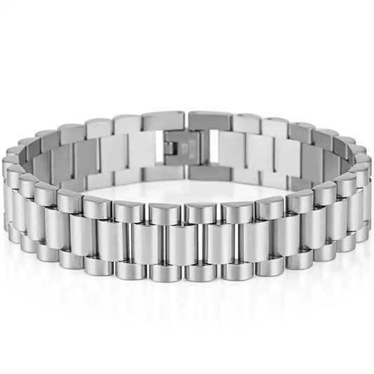 PRESIDENT BRACELET STEEL SILVER