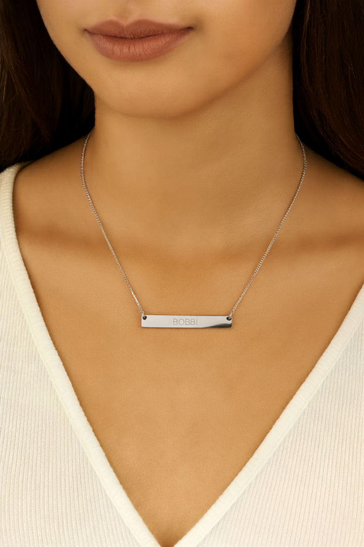 Personalised Name Bar Necklace