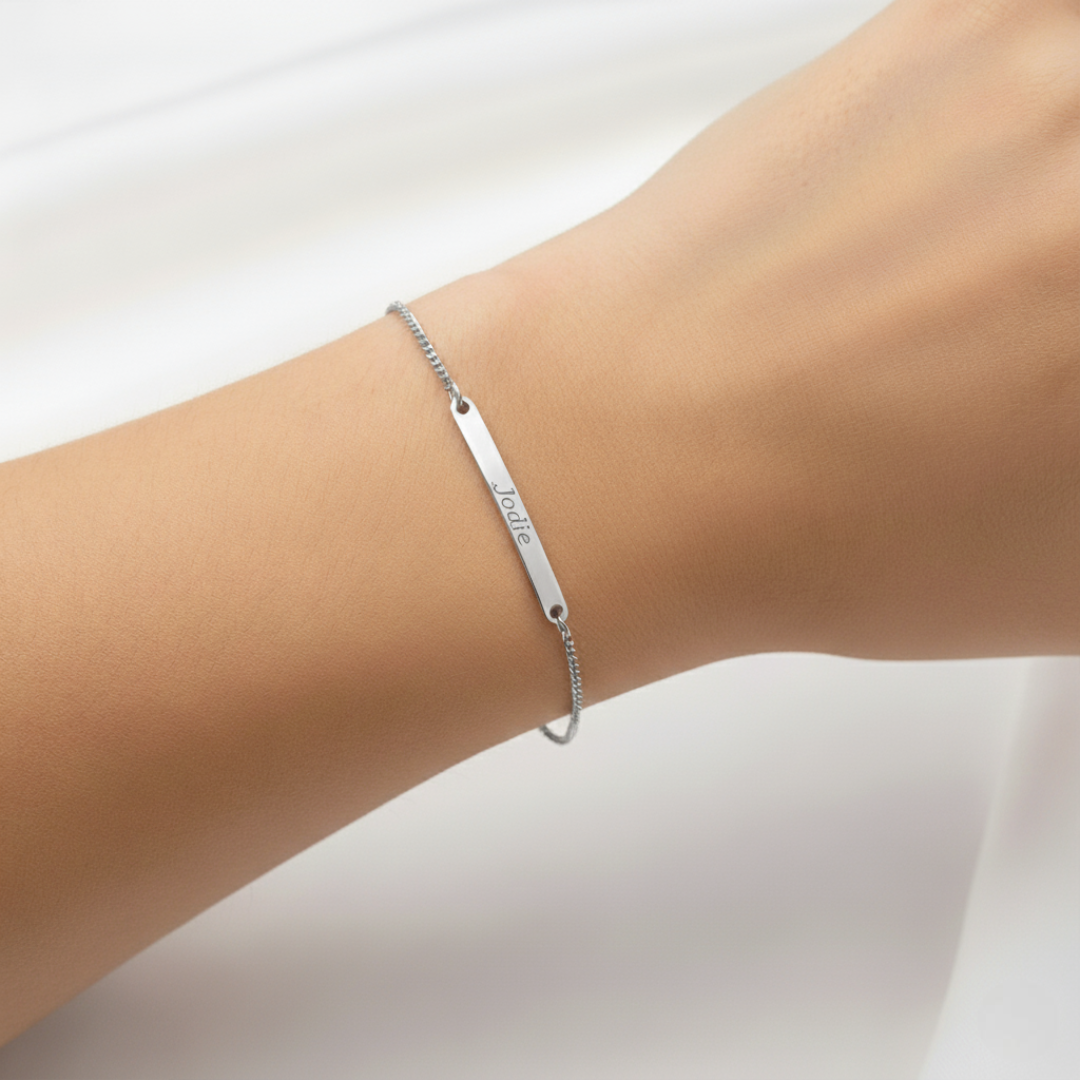 Personalised Name Bar Bracelet