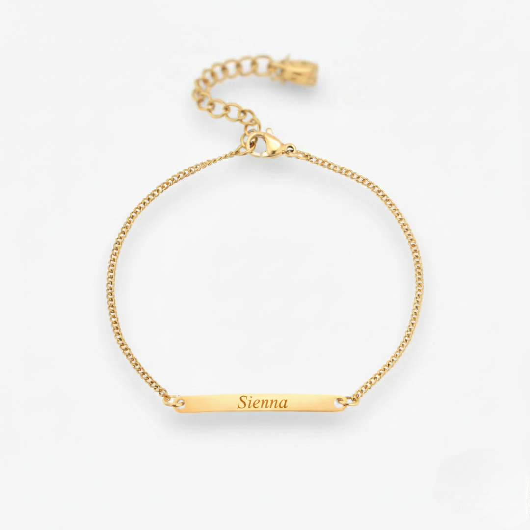 Personalised Name Bar Bracelet