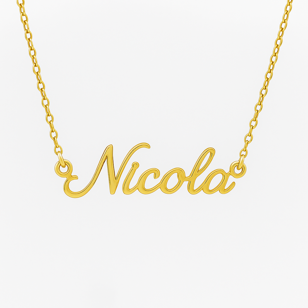 Personalised Paris Gold Name Necklace