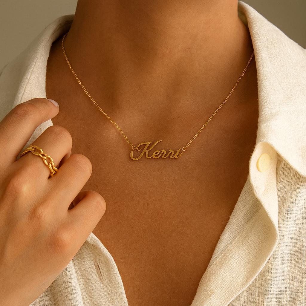 Personalised Alex Gold Name Necklace