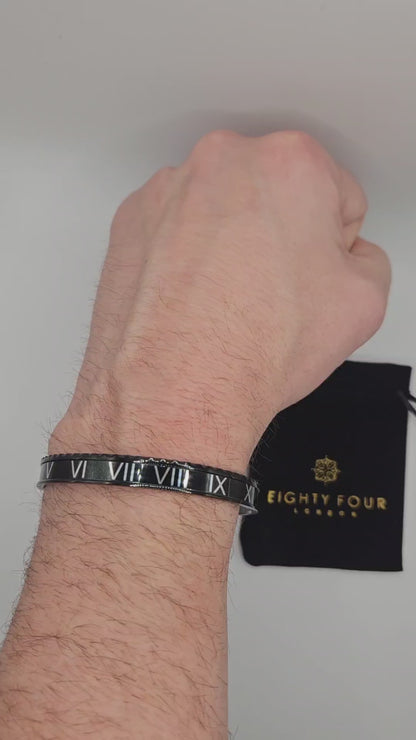 ROMAN 84 BRACELET DOUBLE BLACK