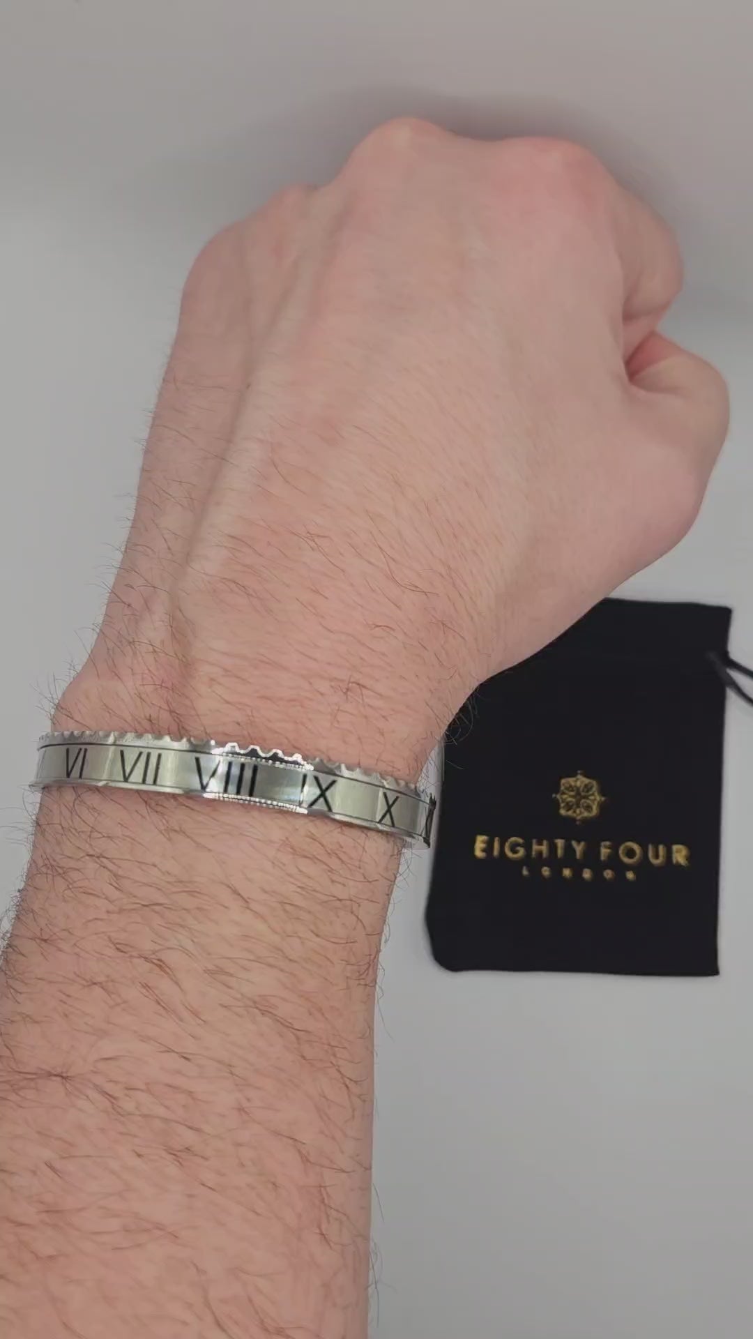 ROMAN 84 BRACELET DOUBLE SILVER